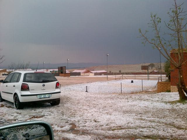 Campus in snow